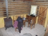 stove and kitchen area