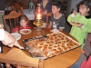 Tasty pizza with Diego's extended family!