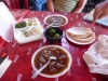 Goat Birria in broth (mine had tongue in it, lacey's did not)