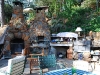The fireplace, the woodfired pizza oven and the BBQ grill